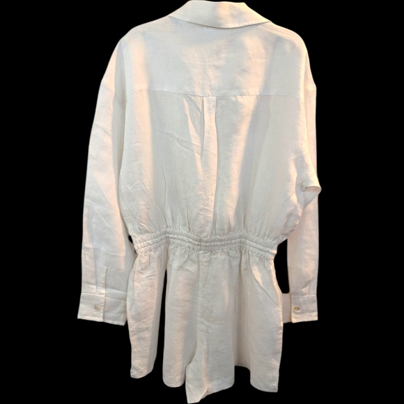 Vitamin A The Getaway Romper - White Eco Linen.... Size Large - Picture 7 of 9